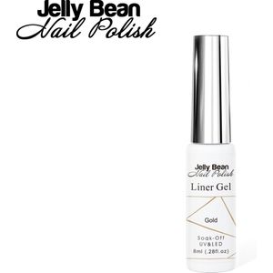 Jelly Bean Nail Polish gel liner Goud - nail art line gel Gold - UV gellak liner 8ml