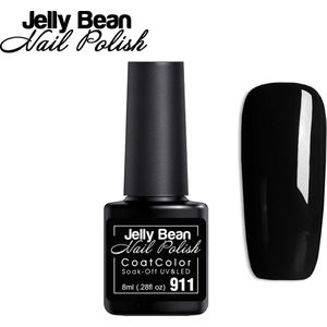 Jelly Bean Nail Polish Gel Nagellak New - Gellak - Black (Zwart) - UV Nagellak 8ml