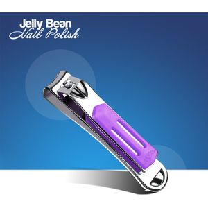 Jelly Bean Nail Polish nagelknipper met grip Paars - groot model senioren nageltang - nagelschaar voor vingernagels en teennagels