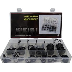 Assortimentsdoosje O ringen rubber NBR 225 dlg.