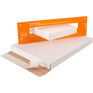 SendProof® Brievenbusdoos | A4 | golfkarton | 350x250x28mm | wit | 25 stuks