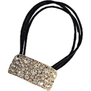 Haar elastiek - Haarklem - Haarsieraad - Haarspeld - Haarelastiekje - Haarclip - Haar accessoires - Dames - Goud - Strass Steentjes - 3 cm - Uniek - Cadeau Tip - Sinterklaas - KERST