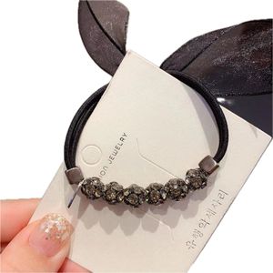 Haarelastiekjes - Haarklem - Haar accessoires - Haarspeld - Haarelastiekje - Haarclip - Haarklemmen - Dames - Meisjes - Zwart/Grijs - Strass - Luxe - Cadeau Tip - Sinterklaas - KERST