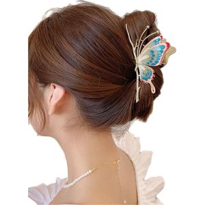 Haarklauw - Haargrijper - Haarspeld - Groot - Haarclip - Haarsieraad - Haarklem - Haar accessoires - Dames - Luxe - Vlinder - 10 cm x 5 cm - Cadeau Tip