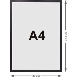 Magnetische Insteekhoezen A4 Zwart - Set van 5 stuks - Magneetvenster - Magnetische documenthouders