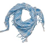 Vierkante Arafat Sjaal met Geruite Print Blauw