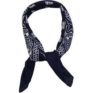 Bandana / Kleine Sjaal Donker Blauw - Wit