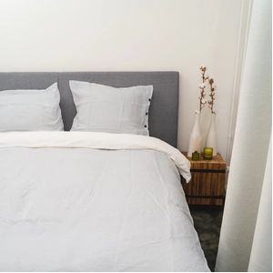 Dekbedovertrek Kayori Nikko Zilvergrijs Linnen-260 x 200 / 220 cm | Extra Breed