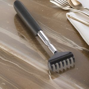 Ruggenkrabber uitschuifbaar XXL - cadeau - Zwart – Rugkrabber RVS - 20 cm - uitschuifbaar tot 68 cm – Dode huid verwijderen – Anti stress – Anti jeuk - Massage - massage apparaat - kerstcadeau - Schoencadeautjes Sinterklaas