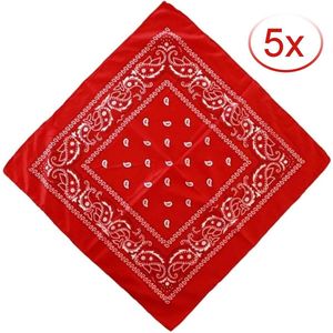 Boerenzakdoek rood 5 stuks  – 55x55 cm - Trots op de boer - Bandana - Boerenprotest
