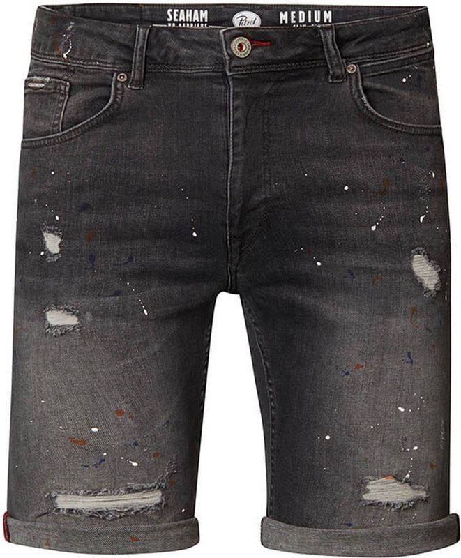 Petrol Industries - M-1020-SHO007 - Korte Jeans - Ripped Paint