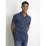 Petrol Industries - Palmtree Polo - Blauw - 100% Katoen