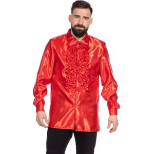 Disco Blouse Ruches Rood