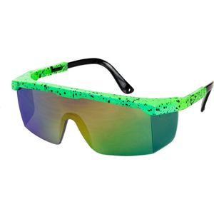 WILBERS & WILBERS - 80s skibril met spiegellens, skibril, feestbril voor carnaval