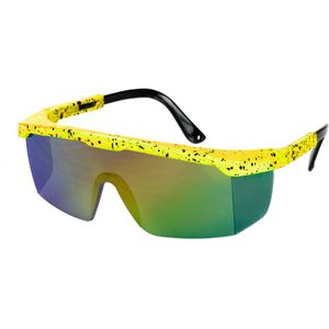 WILBERS & WILBERS - 80s skibril met spiegellens, skibril, feestbril voor carnaval