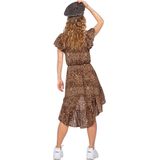 Wilbers - 4063 - Festivaljurk - Luipaardprint - Dames - Hoog-laag model met Ruches