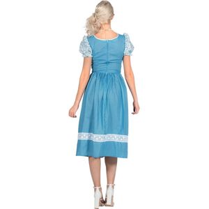 Dirndl Jurk Lang Blauw - Maat 40