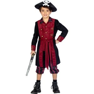 Burgunderroter Pirat Kostüm für Jungen - Kinder 140 rot | Karneval & Fasching | Kostüme.com