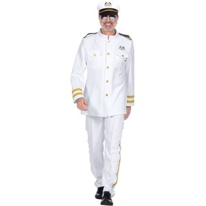 Luxe Navy Officier Kostuum Heren - Maat L