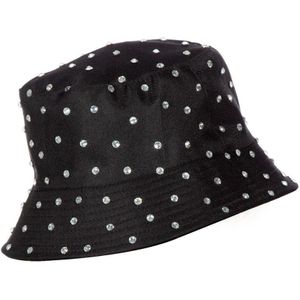 Vissershoedje met strass steentjes