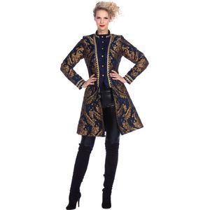 Brokaten Jas - Goud - Donkerblauw - Militair Inspiratie