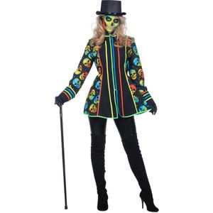 Feestbazaar - Neon Jas - Schedel - Polyester - Halloween
