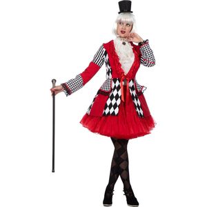 Damesjas ruiten rood/wit/zwart