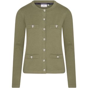 Cardigan - Zwart - 100% Cotton - Sportief Met Glanzende Knopen