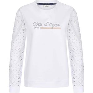 Sweater - Ronde Hals - Zacht - Geweven Broderie - Artwork Op Borst