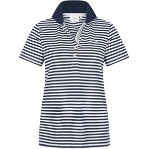 Poloshirt - Garengeverfde Streep - Katoen Stretch - Luxe Logo Print