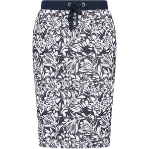 HV Society - HVS Melina - Rok - 2-Tone Bloemenprint - Stretchy Katoen-Modalmix