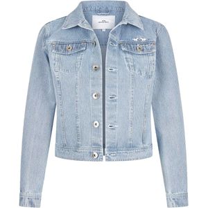 HV Society - hvsveronique - Spijkerjack - Blauw/Wit - Comfortabel met Stretch