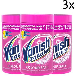 Vanish Oxi Action Colour Safe Base Poeder - Voor Witte en Gekleurde Was - 1,5kg x3