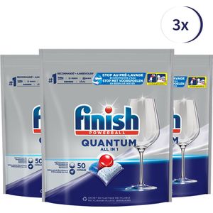 Finish Quantum All in 1 Regular Vaatwastabletten - 50 Stuks x3