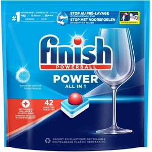 Finish Power All-in-1 vaatwastabletten met vlekverwijderaar (42 struks)