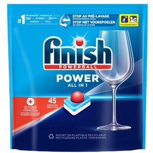 Finish Power All in 1 Regular Vaatwastabletten - 45 Stuks