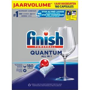 finish powerball quantum All-in-1 vaatwastabletten - 180 stuks