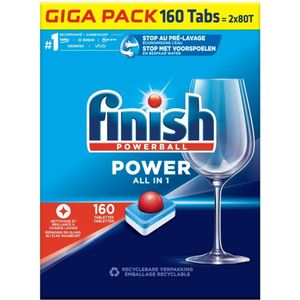 Finish Power All-in-1 vaatwastabletten Regular (160 vaatwasbeurten)