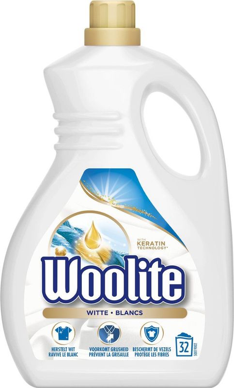 Woolite Witte Wasmiddel met Keratine - 32 Wasbeurten - 1.9 L