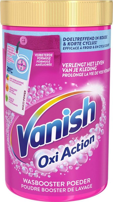 Vanish Oxi Action Wasbooster Poeder - Vlekverwijderaar voor Gekleurde Was - 1,5 kg
