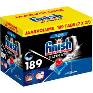 Finish - Ultimate All In One - Vaatwastabletten - 189 stuks - Jaarvolume