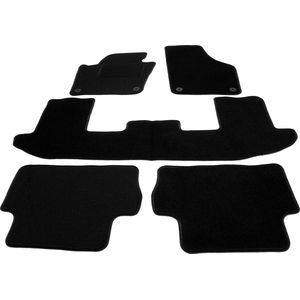 Automatten op maat - zwart stof - geschikt voor Seat Alhambra (7-zits) vanaf 2010-