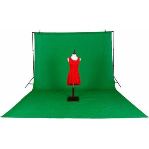 Green Screen - 2x3m - 200x300cm - Chroma Key - Groen doek - Achtergronddoek voor foto- en videografie - Fotostudio - Videostudio - Katoen