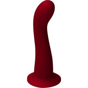 Ylva & Dite - Swan - Siliconen G-spot / Anale dildo - Made in Holland - Donker Rood