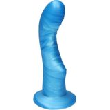 Ylva & Dite - Kajsa - Siliconen G-spot / Prostaat dildo - Made in Holland - Blauw Metallic