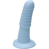 Blauwe Siliconen Strapon - 16-20 cm van Ylva & Dite