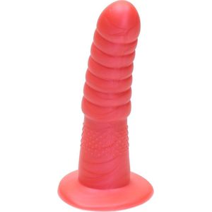 Ylva & Dite - Aria - Siliconen Anale / Vaginale dildo - Made in Holland - Fel Rood Metallic