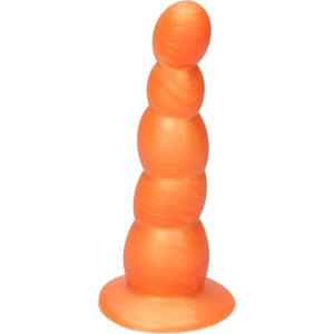 Ylva & Dite - Circe - Siliconen Anale / Vaginale dildo - Made in Holland - Satijn Oranje Geel