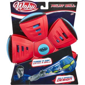 Wahu Phlat Ball Classic (rood), 25th Anniversary Edition, Transformeerbare Vliegende Schijf, Buitenspelen voor Kinderen vanaf 5 Jaar, Bal 15,7 cm, Frisbee 22,9 cm, Buitenspel voor 2 Spelers en Meer