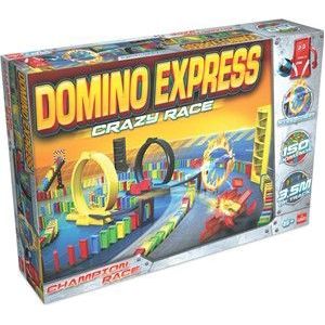 Domino Express Crazy Race - Bouw je eigen racebaan met 2 banen en loopings - Geschikt voor kinderen vanaf 6 jaar - 169 onderdelen